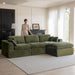 Forest Green Oversized 115 Inch Convertible Sectional