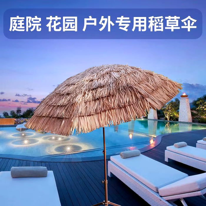 Artificial Straw Umbrella Thatch Hawaii Outdoor Beach Internet Celebrity Hotel Scenic Spot Courtyard Plastic