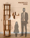 Walnut ThreeSixty Degree Rotating Bookcase On Wheels