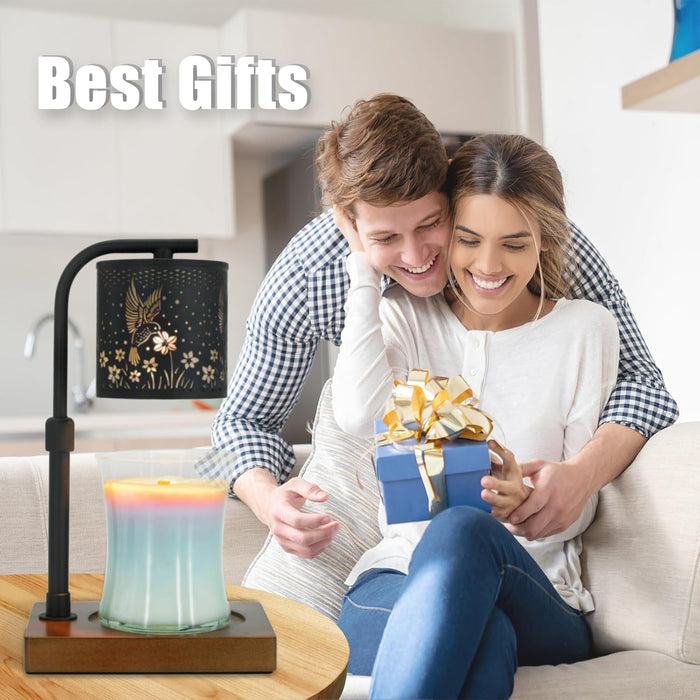 Candle Warmer Lamp Timer - Birthday Gifts for Women Mom, House Warming Gifts New Home Decor, Modern Farmhouse Decor, Hummingbirds Candle Warmer for All Jar Candles with 2 Bulb