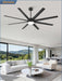 Contemporary Black Ceiling Fan With Integrated Lighting