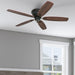 Ceiling Fans Glen Alden, 52 Inch Classic Flush Mount Indoor Ceiling Fan with No Light, Pull Chain, Quick-2-Hang Dual Finish Blades, Reversible Motor - 50516-01 (Oil Rubbed Bronze)