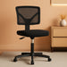Armless Desk Chairs, Ergonomic Low Back Computer Chair No Arms, Adjustable Rolling Mesh Task Work Swivel Chairs with Wheels Work Vanity Chair for Small Spaces Home Bedroom Study, Black