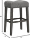Coco Upholstered Backless Saddle Seat Bar Stools 29" Height Set of 2, Gray