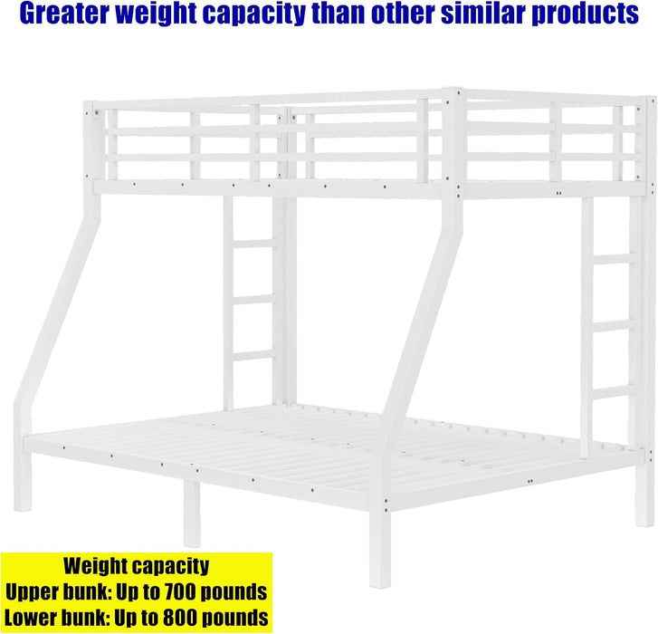 White FullSize DurablePremiumQuality Bunk Bed Frame