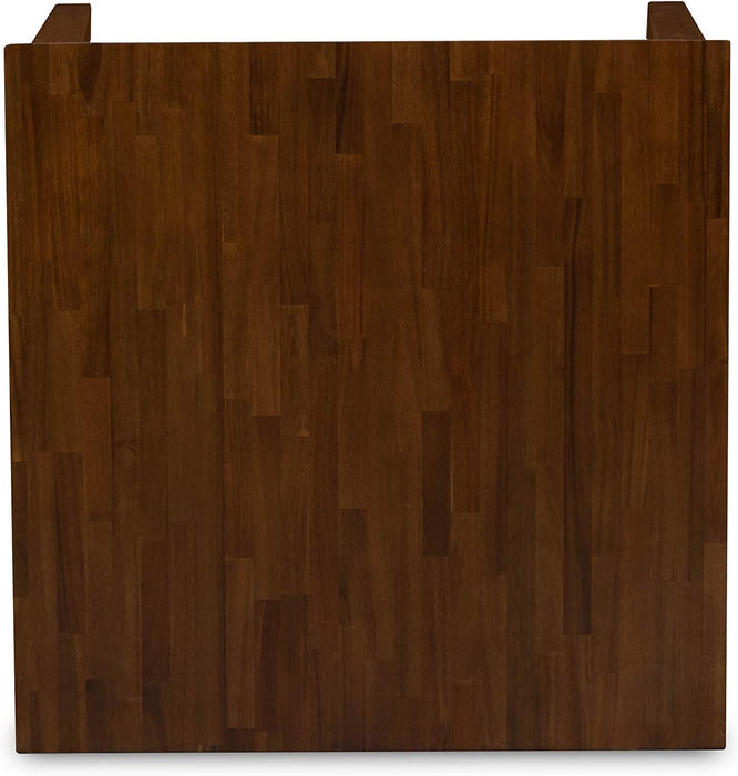 36x36 SquareEdge Solid Antique Walnut Dining Table