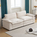 Convertible Sectional Sofa with Chaise L Shaped Couch with Ottoman Reversible 2-Seat Sofa Sectional Couch Sets for Apartment Teddy White