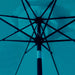 9' Patio Umbrella Outdoor Table Umbrella with 8 Ribs Teal Blue