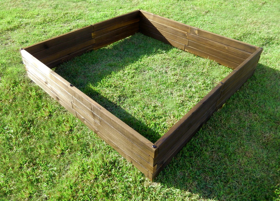 72 X 24" or 48 X 48 Inch Square Rectangular Outdoor Large Wooden Planter Box Raise Garden Bed for Flowers and Vegetables, No Tool Assembly