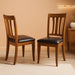 Avon Dining Faux Leather Upholstered Wood Chairs, Set of 2, Saddle Brown