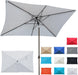 Rectangular Patio Umbrella, Table Market Umbrella with Tilt and Crank, Outdoor Umbrella for Garden, Deck, Backyard, Pool and Beach