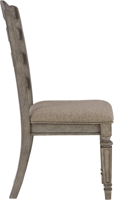 Lodenbay Classic Farmhouse Weathered Dining Chair, Set of 2, Antique Gray