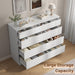 9-Drawer Dresser for Bedroom, 47.2" Wide Handleless Design, White
