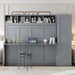 FullSize Murphy Wall Bed BuiltInCloset Drawers Gray