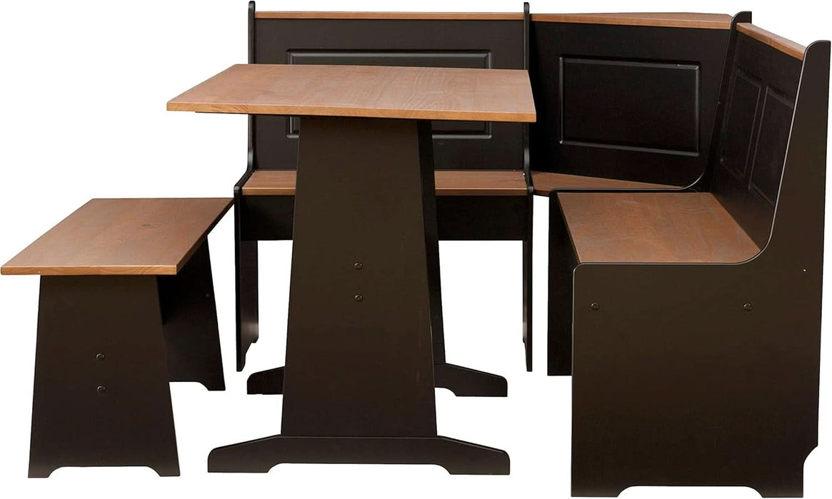Black and Pecan Breakfast Dining Set Ardmore Nook