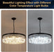 Black 30 Inch Multifacted Crystal Chandelier Light