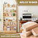 6 Tier behind the Door Bookshelf, Farmhouse Bookshelf Natural