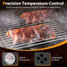 Charcoal Smoker Outdoor, Vertical BBQ Smoker with Thermostat, 2 Access Doors, 2 Cooking Grates, 2 Removable Pans & 4 Air Vents, Meat Smokers Grill for Parties, Barbecues and Backyard