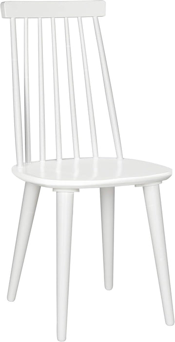 American Homes Collection Burris Country Farmhouse White Spindle Side Chair (Set of 2)