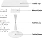 White Tulip 24Inch DiningTable WoodTopPedestalBase