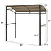 7 Feet Grill Gazebo with Serving Shelf and Storage Hooks