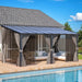 16x8 Residential Backyard Gazebo With Curtains Netting