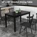 Dining Table for 4 People, 48"X 29" Kitchen Table with Wood Legs, Load 330 Lbs, Rectangular Dinner Table for Small Space, Dinette, Apartment, Living Room, Dining Room (Black)