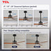 52 Inch Walnut Ceiling Fan Silent Wireless Controller