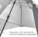 Premiere XL 9-Foot Umbrella - Heavy-Duty 1.25" Center Pole & Twist Handle Auger - UPF 50+ Sun Protection - Privacy Side Panels, Zippered Windows & 2 Interior Pockets - Carry Bag Included