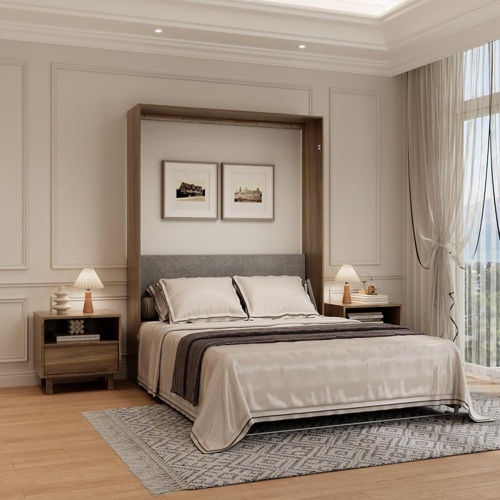 Queen Murphy Wall Bed With Hydraulic 64InchMapleFinish