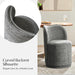 Boucle Swivel Dining Chair - Upholstered Barrel Kitchen Chairs with 360 Degree Rotation, Gray Modern Accent Vanity Chair for Dining Living Room, Bedroom, Makeup Room