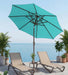 10FT Patio Umbrella, Outdoor Umbrella with Push Button Tilt and Crank, 8 Sturdy Ribs, UV Protection & Waterproof Market Umbrella for Pool, Backyard, Beach,Deck