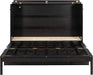 Brushed Espresso Queen Murphy Cabinet Bed USBPorts