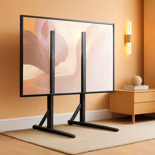 Universal TV Stand Mount for 22-75 Inch Tvs, Height Adjustable Table Top TV Stand, Great Load-Bearing Replacement TV Legs with Tempered Glass Holds up to 110Lbs, Max VESA 800 X 600Mm
