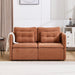 56 Inches Wide Chenille Sectional Loveseat Espresso