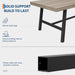86-Inch Grey Walnut Dining Table Non-Extendable Sturdy
