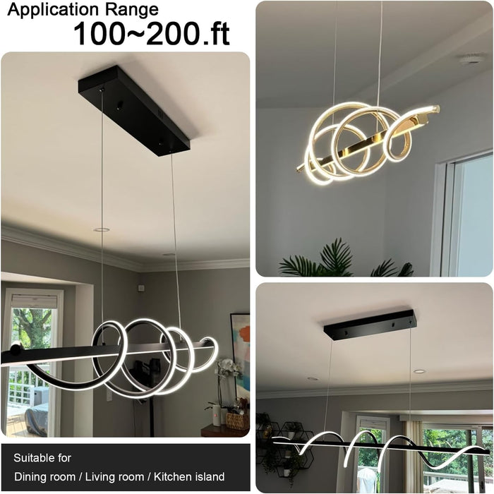 47.24Inch Dimmable LED Pendant Light Fixture Dining