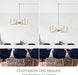 Six Light Gold Plated Chandelier IndustrialFarmhouseStyle