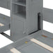 SlateGray Contemporary Murphy Dual Twin Beds Cabinetry