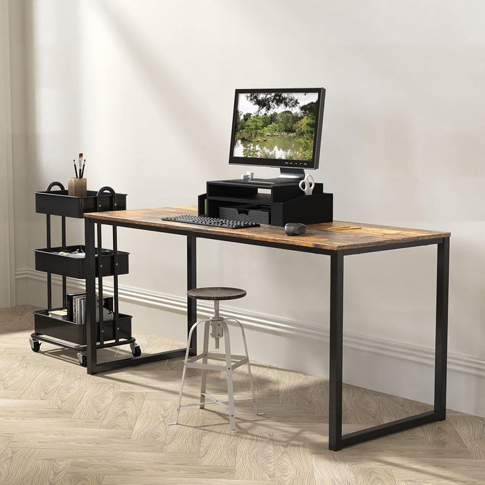 Mission 48-Inch Home Office Computer Desk, Rustic Brown