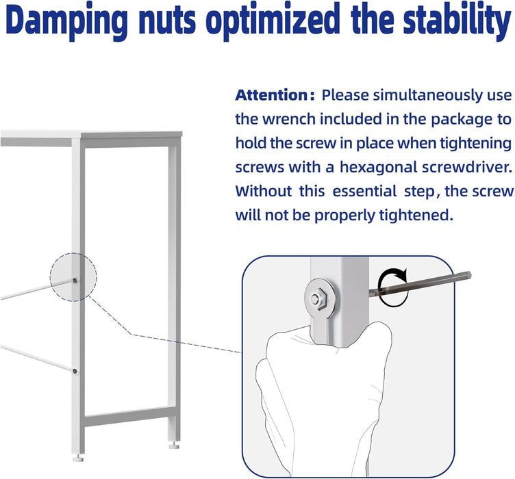 32 Inch Computer Desk Small Spaces Desk with Storage Bag for Bedroom Writing and Home Office Work Small Study Desk Table White