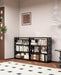 Three Shelf Black PowderCoatedSteel Bookcase Anti Tip