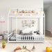 Twin SolidPine Montessori Floorbed White With Roof