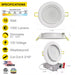 6 In. LED White Adjustable Ultra Slim Canless Integrated LED Recessed Light Kit 5 CCT 2700K to 5000K Dimmable (12-Pack)