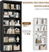 Bookcase and Bookshelves, 28" W Tall Bookshelf with Elegant Design, 6 Tiers Spacious Book Storage, Freestanding Book Organizer, Display Library Shelf for Home Office, Living Room & Study Room