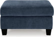 Amity Bay Modern Upholstered Rectangular Ottoman, Blue