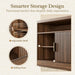 Black Walnut 32InchWide Storage SlidingDoor File Cabinet