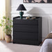 Furniture - Mishi 3-Drawer Chest - Black Wood-Look Dresser with Storage, Modern Bedroom & Guest Room Storage Cabinet, 32" W X 18.3" D X 31.5" H (CHS3101B)
