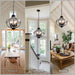 Black Crystal Chandelier 4 Light Pendant Farmhouse