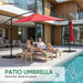 10FT Patio Umbrella, Cantilever Umbrella, UV Protection